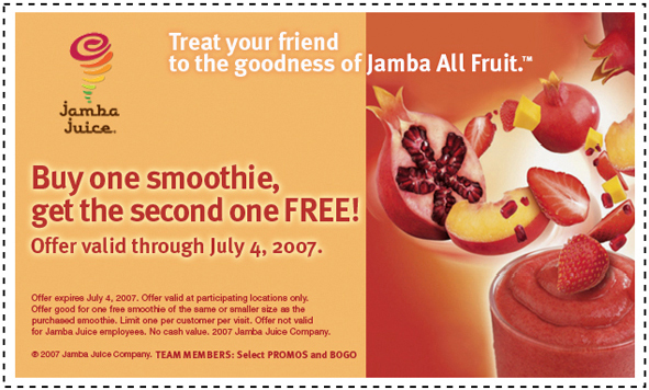 Free Jamba Juice Free Jamba Juice